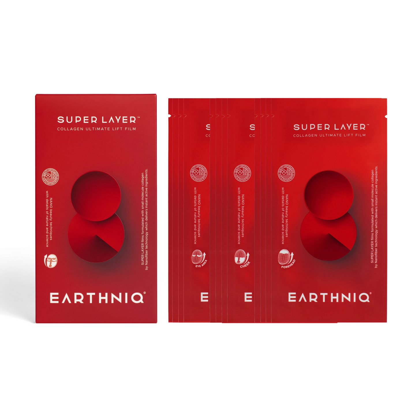 EARTHNIQ: 1 Box de Parches de Nano-partículas Colágeno Hidrolizado (12 Bolsitas de Parches)